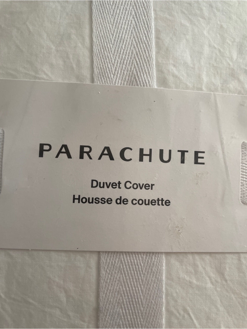 Parachute White Duvet Cover percale- Soft White full/queen